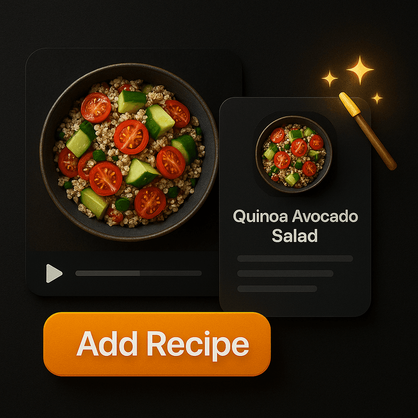 Scan recipes from videos